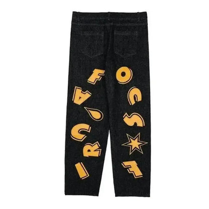 Variant image for Custom Baggy Jeans for Women and Men - Personalized Loose Fit Denim with Vintage Distressing and Unique Designs-1