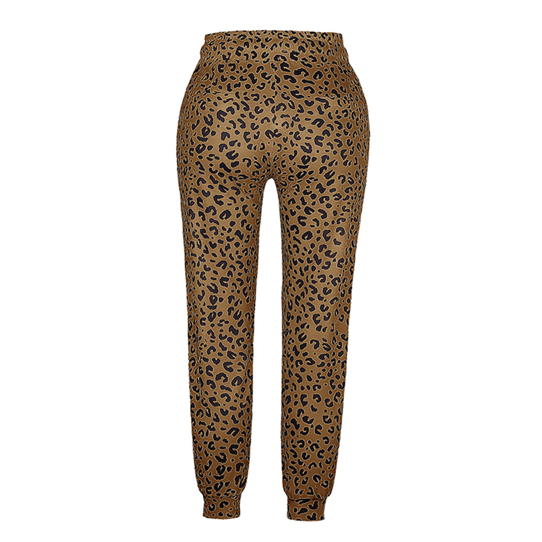 Bequeme Damen-Hose – lässiges Leopardenmuster, Polyester, für Freizeitaktivitäten 5