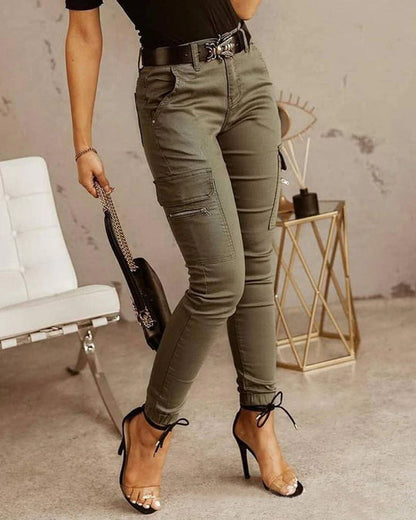 Bequeme Damen Cargo-Jeans – lässiger Schnitt, strapazierfähige Baumwollmischung, für den Alltag 4