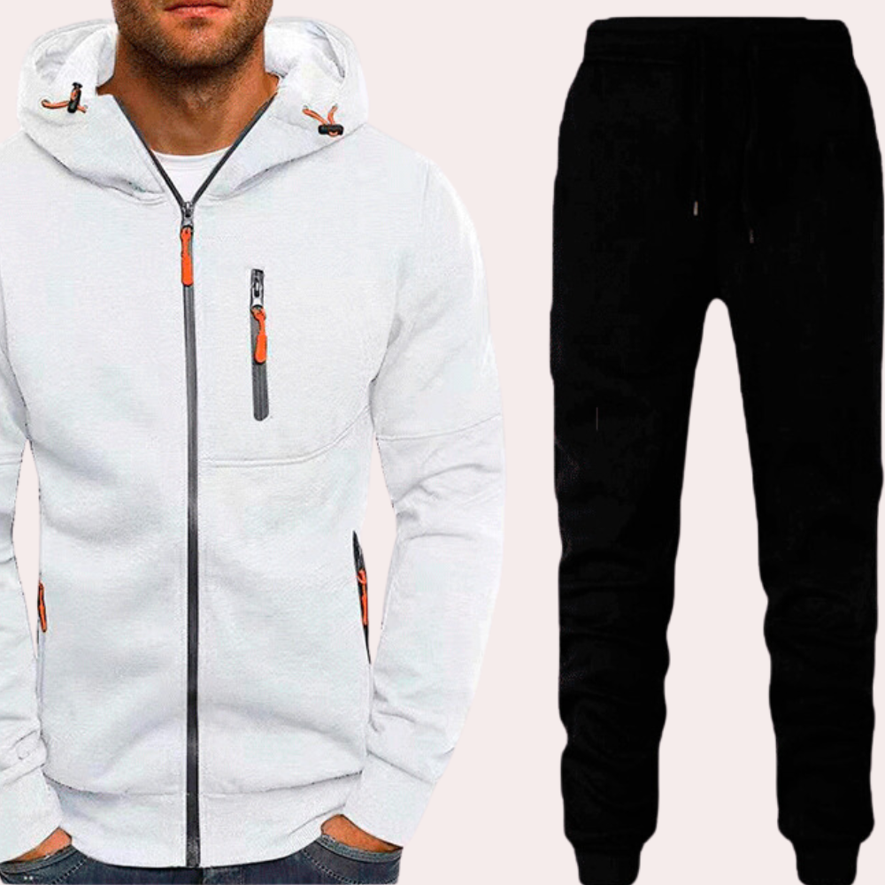 Bequeme Herren-Hoodie-Set – lässiger Schnitt, Baumwollmischung, für den Alltag 1