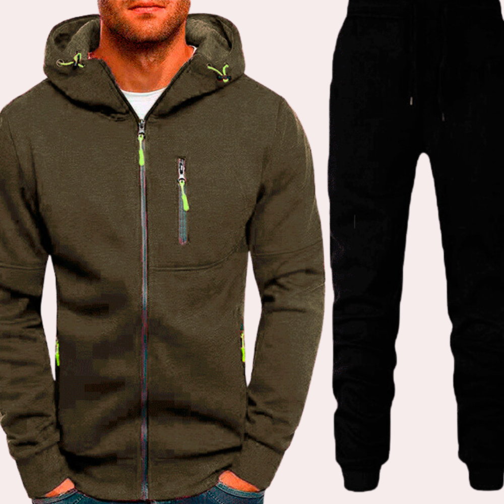Bequeme Herren-Hoodie-Set – lässiger Schnitt, Baumwollmischung, für den Alltag 4