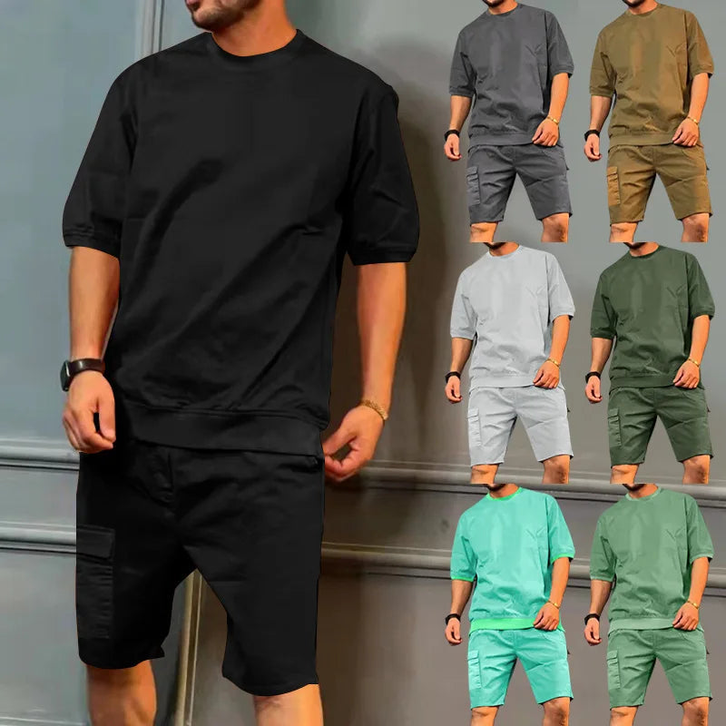Bequeme Herren Freizeit-Set – lässige Shorts, weiche Baumwolle, für entspannte Tage 1