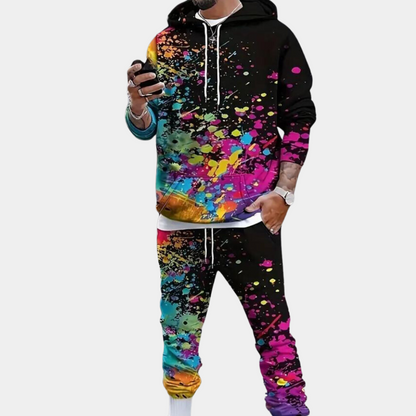 Bequeme Herren Jogginganzug – lässiger Schnitt, Polyester, für Freizeit 1