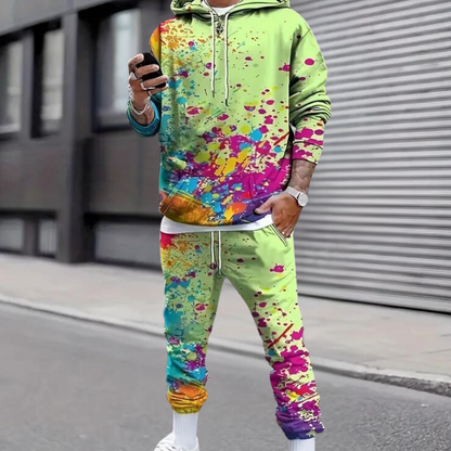 Bequeme Herren Jogginganzug – lässiger Schnitt, Polyester, für Freizeit 4