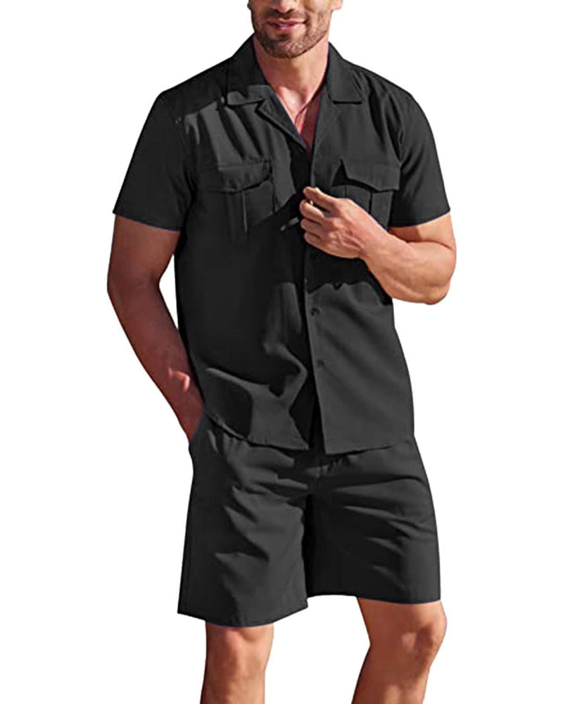 Bequeme Herren Sets – modernes Polo und Shorts, Baumwolle, für den Alltag 1