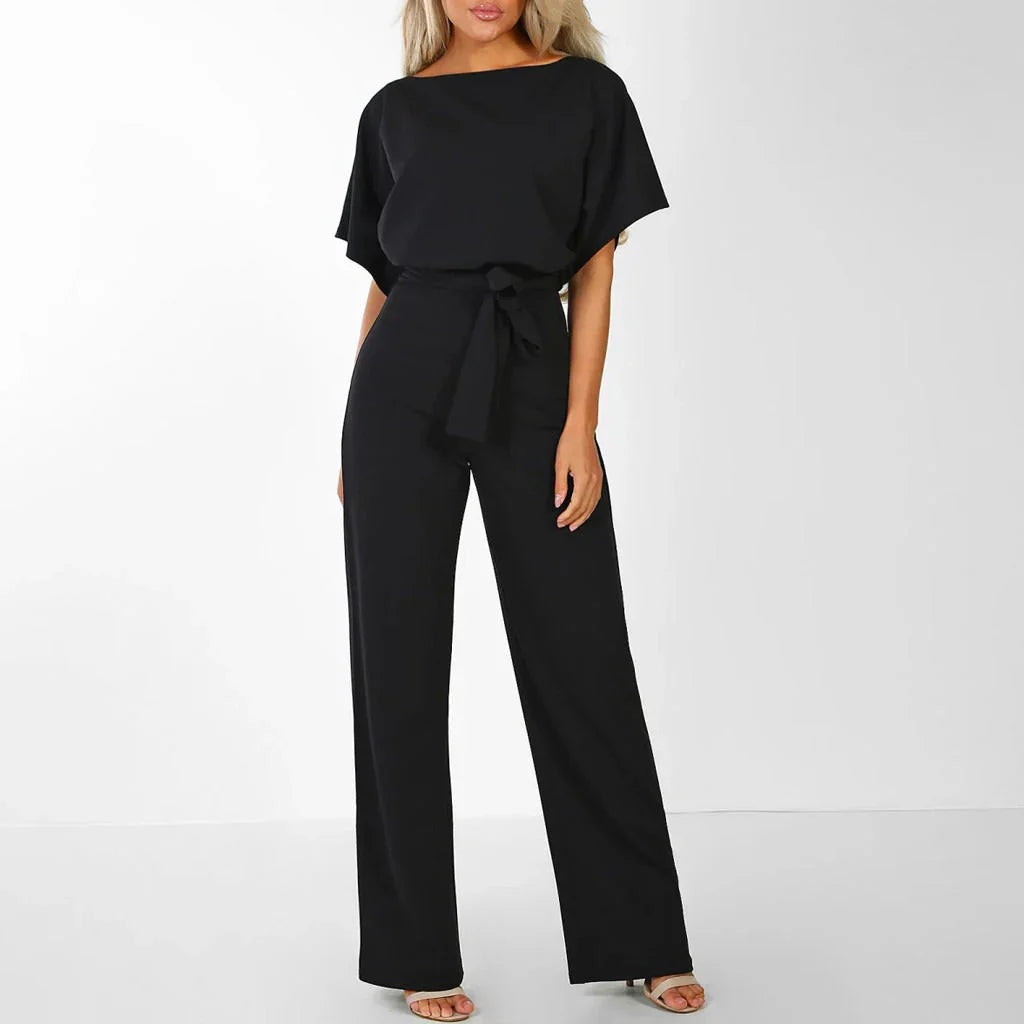 Bequemer und eleganter Damen Jumpsuit – fließendes Oberteil, weite Beine, für Hochzeiten und festliche Anlässe 1