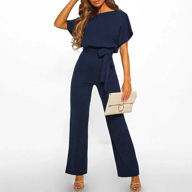 Bequemer und eleganter Damen Jumpsuit – fließendes Oberteil, weite Beine, für Hochzeiten und festliche Anlässe 3