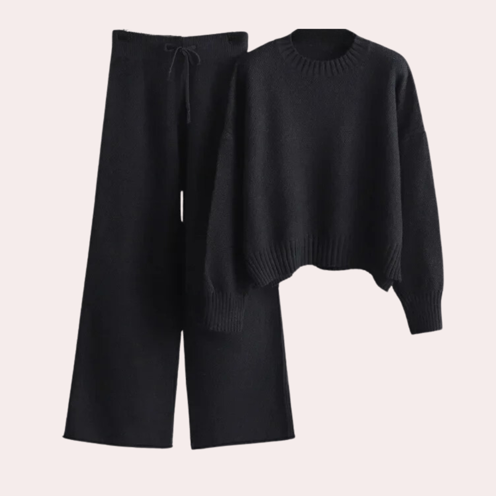 Bequemes Damen-Hausanzug – luftige Strickjacke und Hose, ideal für Frühling und Sommer 4