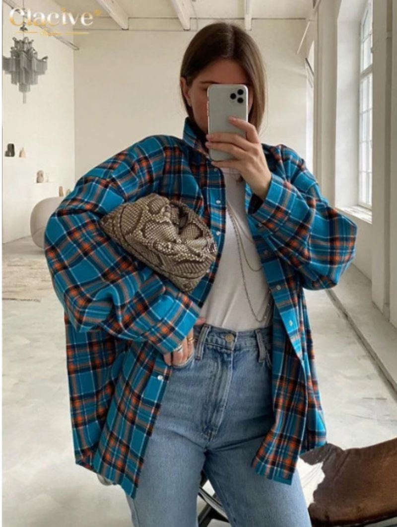 Bequemes Damen Hemd kariert – oversize Schnitt, weiche Baumwolle, für den Alltag 17