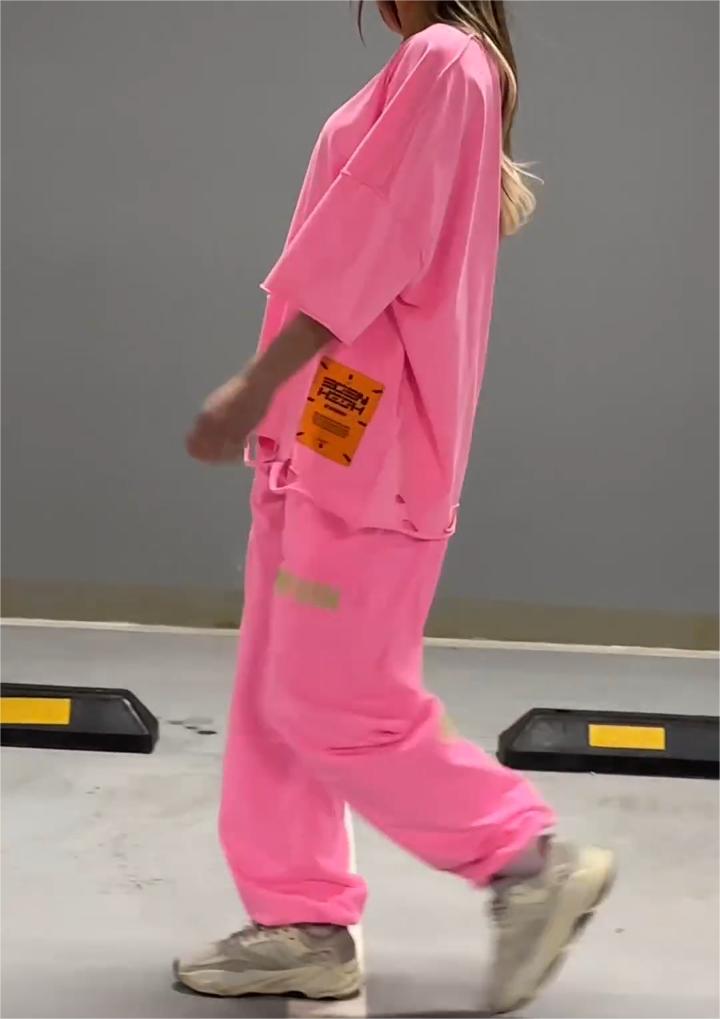 Bequemes Damen Loungewear Set – oversized T-Shirt und lockere Hose, weicher Stoff, für entspannte Tage 1