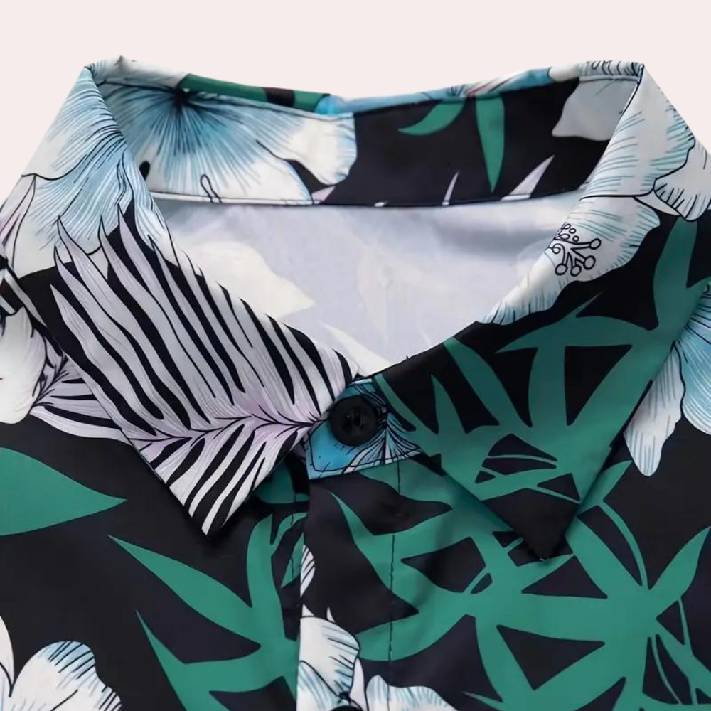 Bequemes Herren Set – geblümtes Design, leichte Baumwolle, ideal für Frühling und Sommer 3