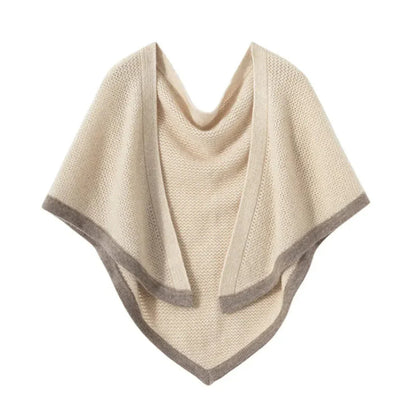 Soft Women's Cashmere Shawl - Rectangular Knit, For Travel