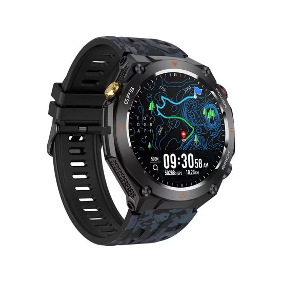 Smartwatch GPS Health Monitor - AMOLED Display, Bluetooth Calling, 3ATM Waterproof Fall 2025 Fitness Gift