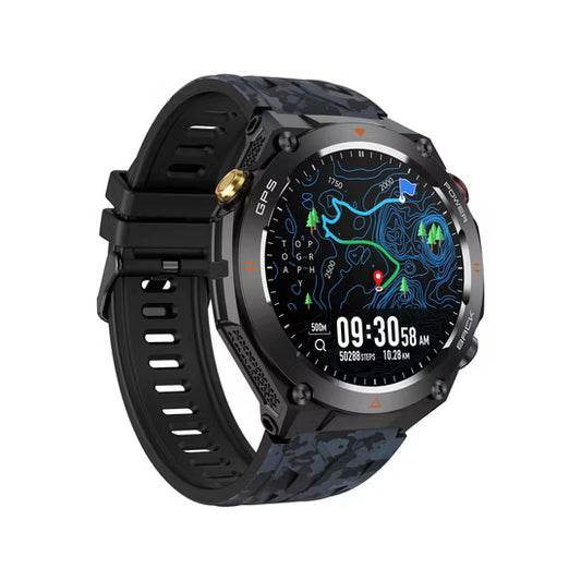 Smartwatch GPS Health Monitor - AMOLED Display, Bluetooth Calling, 3ATM Waterproof Fall 2025 Fitness Gift