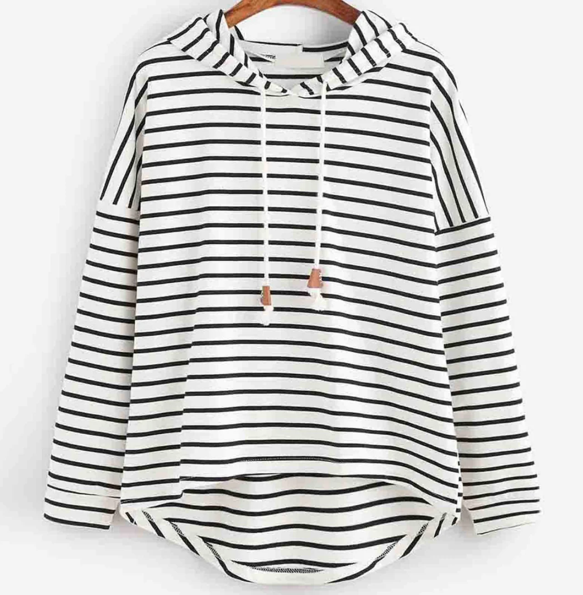 Oversized Dames Hoodie - Losvallende Hoge Lage Zoom, Zachte Tricot