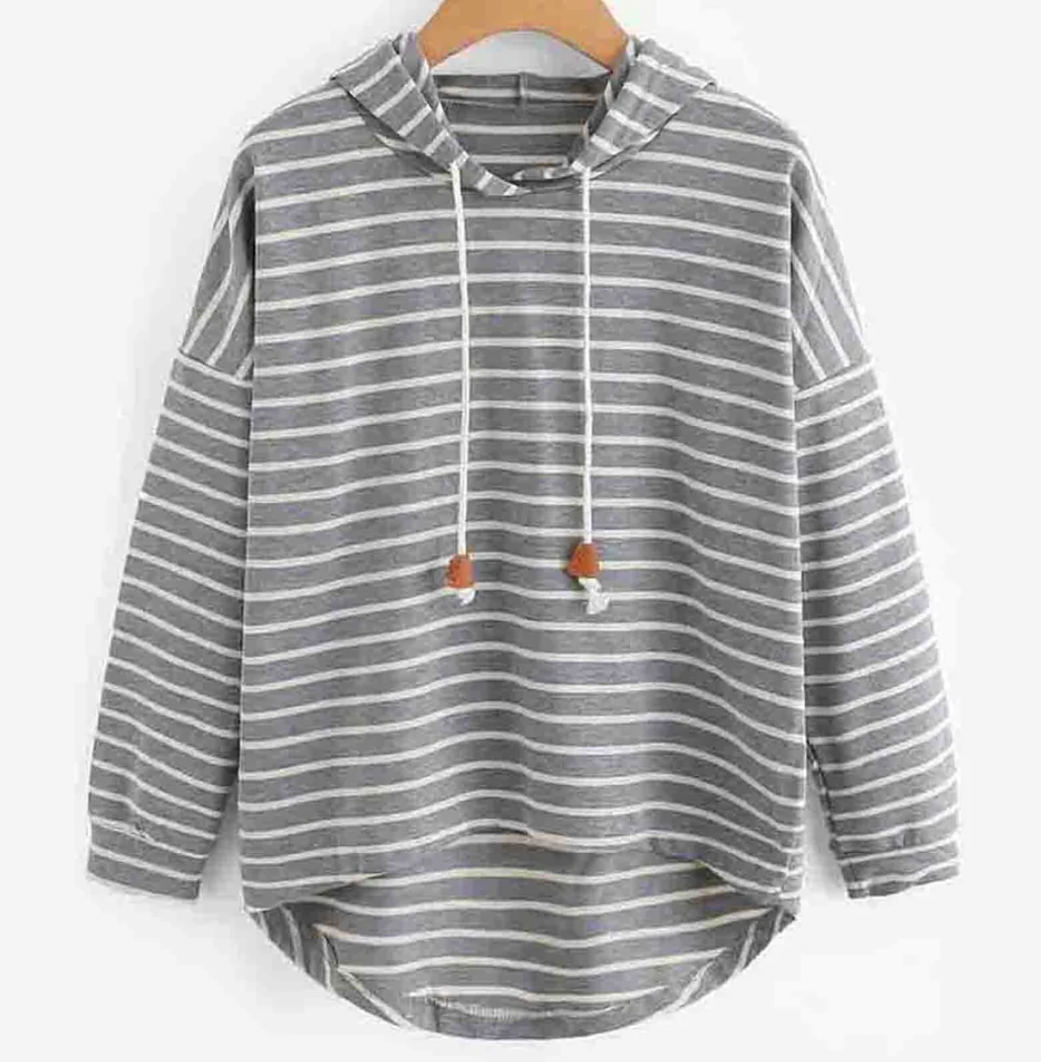 Oversized Dames Hoodie - Losvallende Hoge Lage Zoom, Zachte Tricot