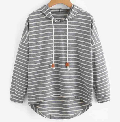 Oversized Dames Hoodie - Losvallende Hoge Lage Zoom, Zachte Tricot