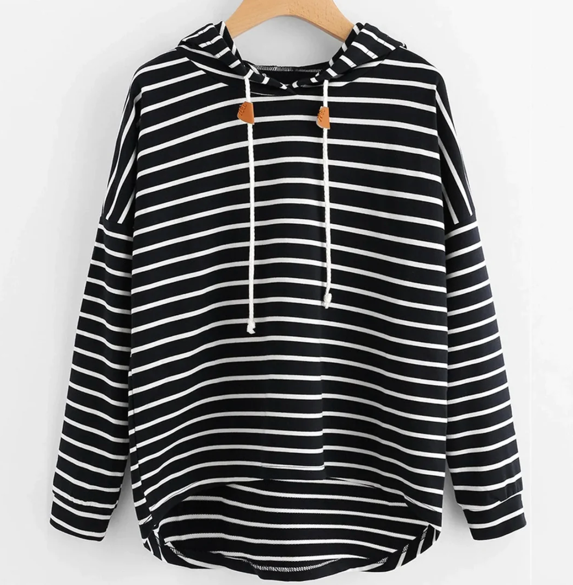 Oversized Dames Hoodie - Losvallende Hoge Lage Zoom, Zachte Tricot