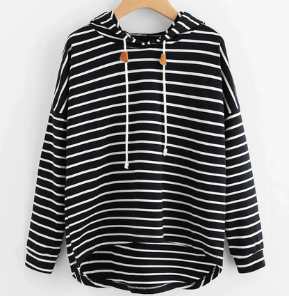 Oversized Dames Hoodie - Losvallende Hoge Lage Zoom, Zachte Tricot