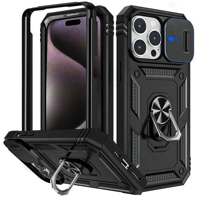 Magnetisk telefoncover robust ringfodstøtte Fall 2025