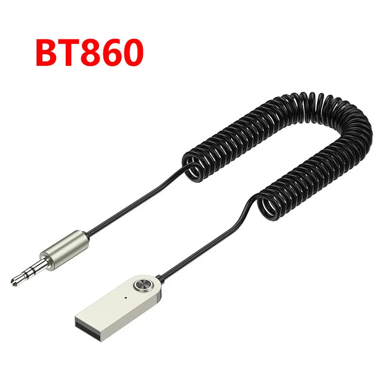 Bluetooth 5.0 Audio Adapter Transmitter and Receiver, Wireless Bluetooth Audio Receiver with 3.5mm AUX for Car and Speakers 8