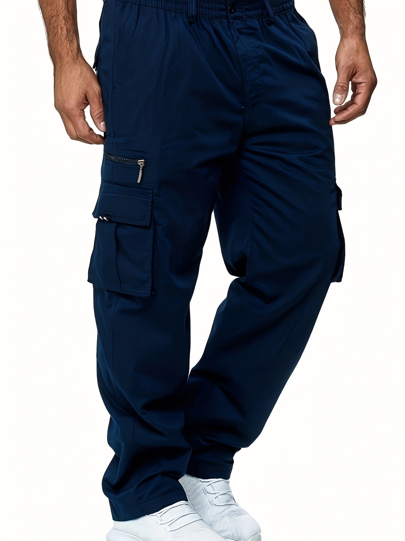 Breathable men's cargo pants – modern fit, cotton blend, for casual wear 4