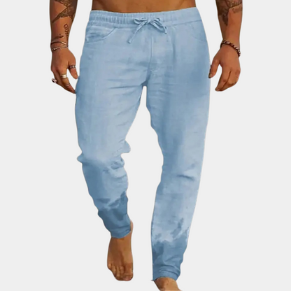 Breathable men's casual trousers – relaxed fit, linen, for summer 4