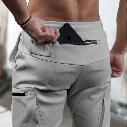 Breathable men's joggers – stretchy fabric, moisture-wicking, for workouts and casual wear 2