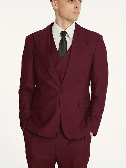 Breathable men's suit – fitted three-piece design, high-quality fabric, for formal occasions 3