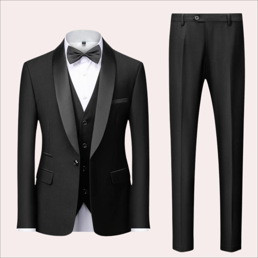 Breathable men's suit – slim fit, high-quality fabric, for weddings and business events 1