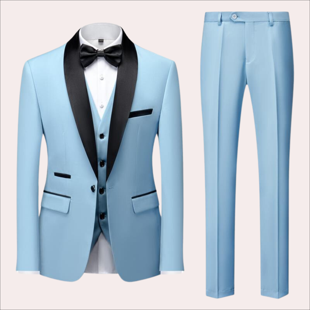 Breathable men's suit – slim fit, high-quality fabric, for weddings and business events 4
