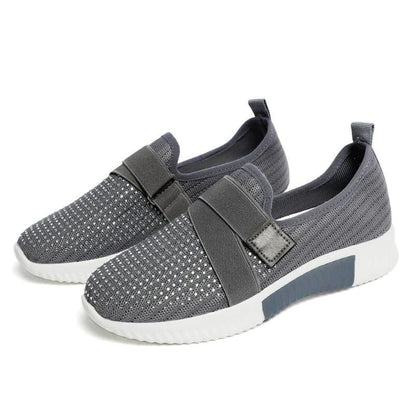 Breathable women's slip-on sneakers – adjustable strap, mesh, for casual wear 3