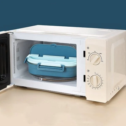 Thermo-Lunchbox aus Edelstahl, geteilte Bento, auslaufsicher