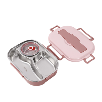 Thermo-Lunchbox aus Edelstahl, geteilte Bento, auslaufsicher