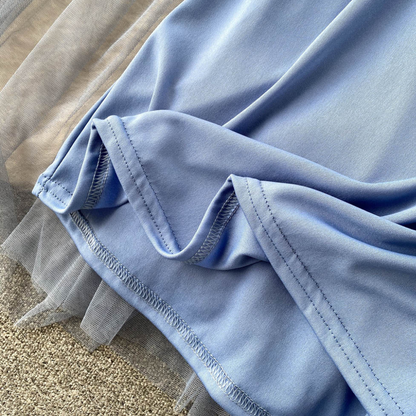 Elegant Floral Midi Dress for Women with Lantern Sleeves and Upright Collar - Perfect for Summer Parties and Special Occasions-5