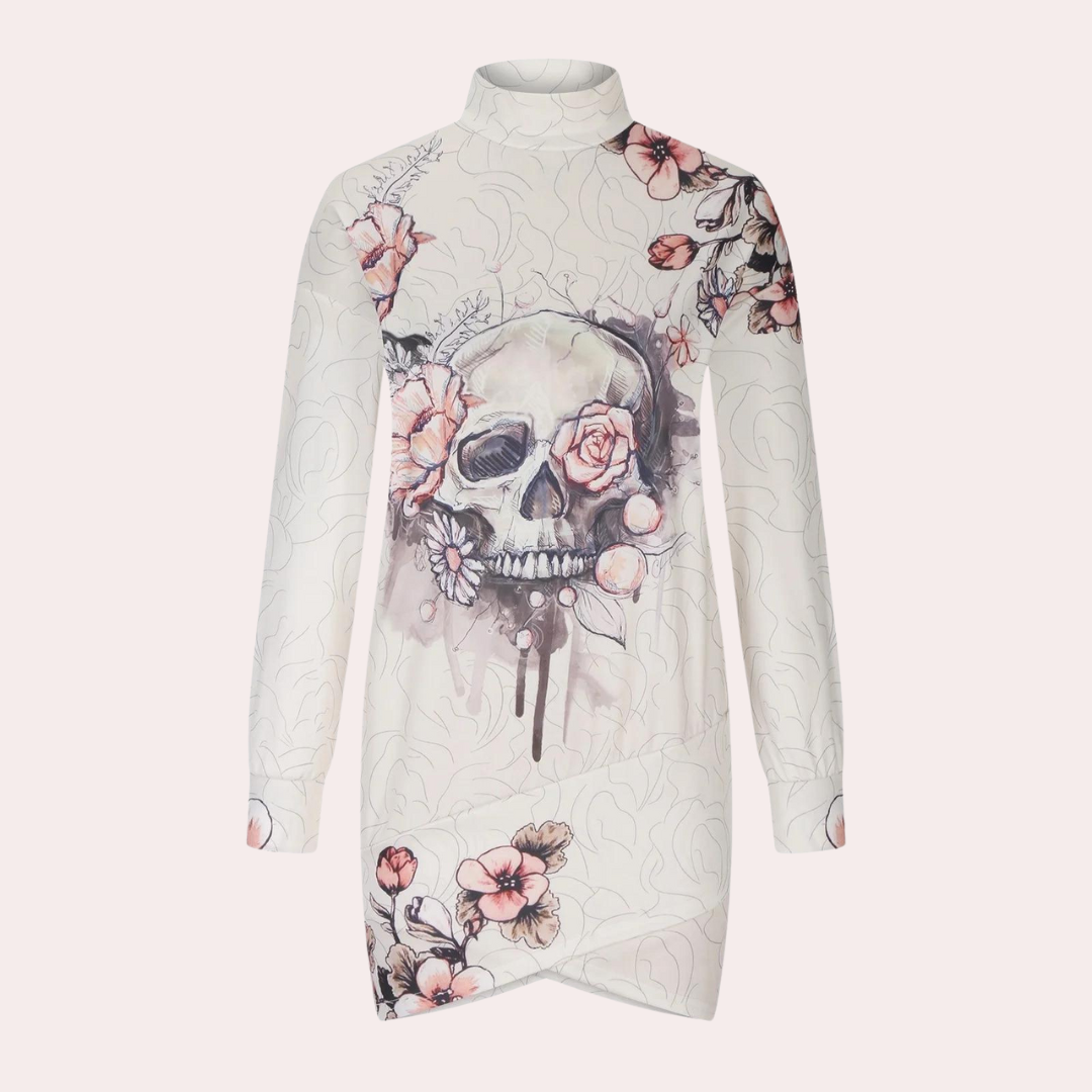 Elegant Long Sleeve Women's Dress in Breathable Fabric for Summer and Formal Events, Flattering Fit Available in XS-XL-3