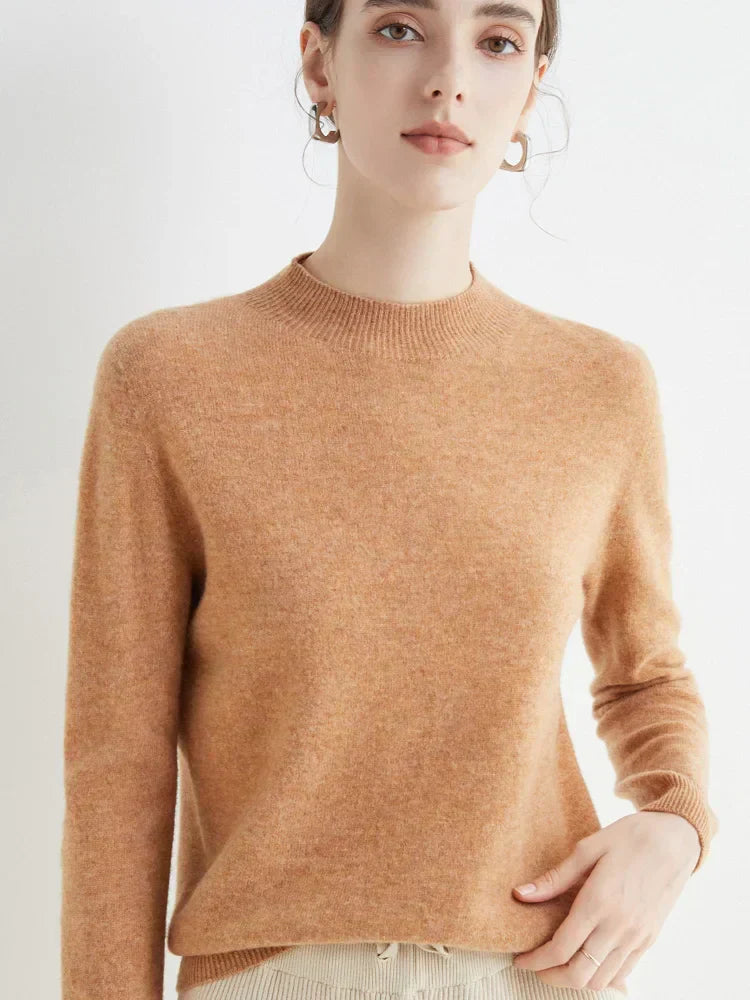Soft Classic Women’s Pullover - Mock Neck, Wool, Work