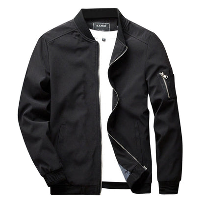 Lightweight Mens Bomber Jacket - Waist Length, Cotton Blend