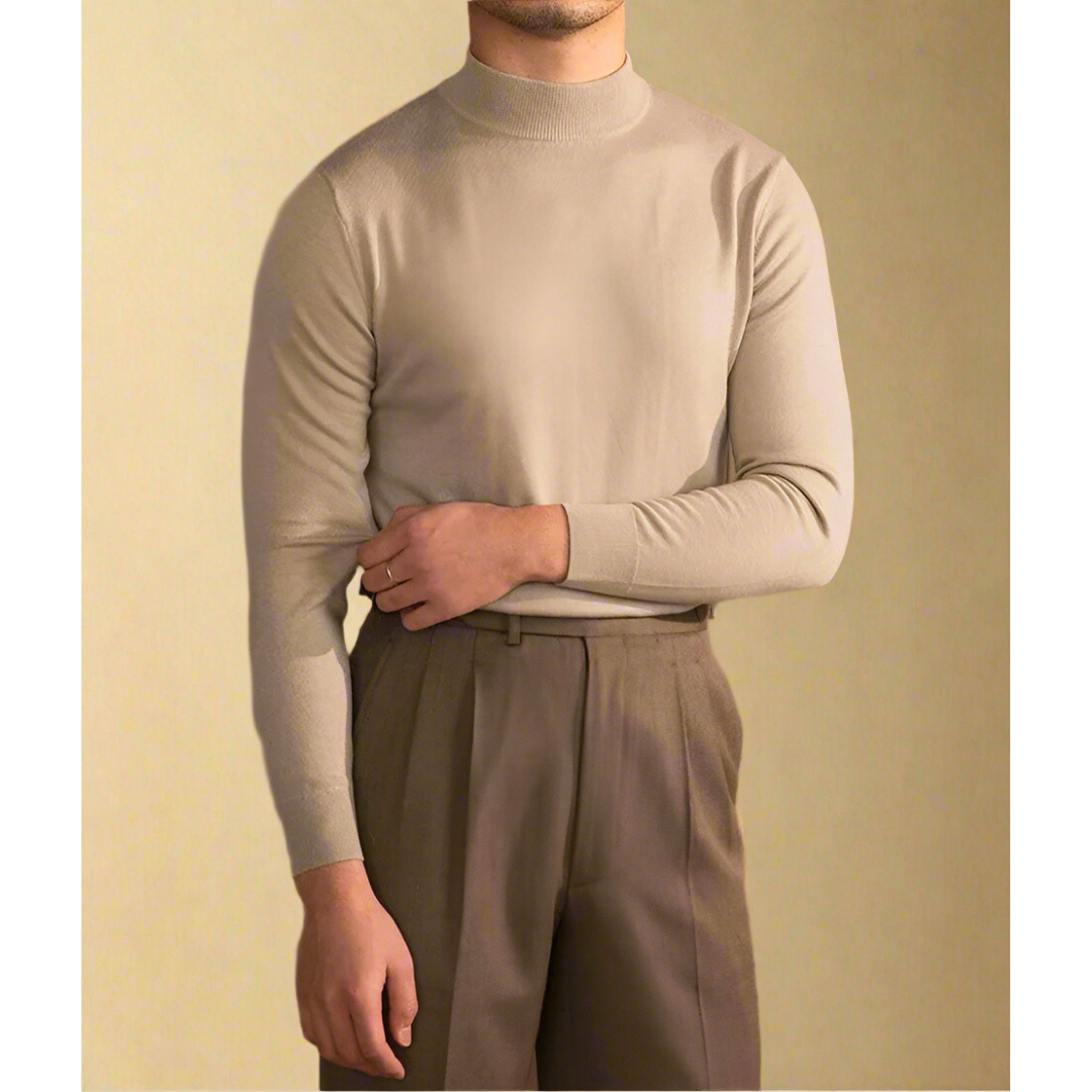 Soft Classic Men's Turtleneck Sweater - Fitted, Wool, Work