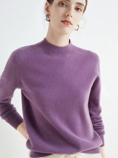 Soft Classic Women’s Pullover - Mock Neck, Wool, Work
