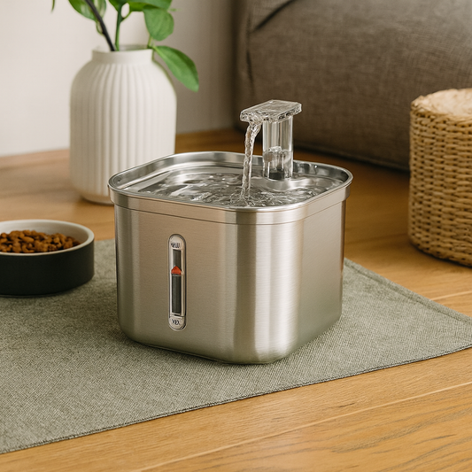 Stainless Steel Automatic Pet Water Dispenser with Intelligent Filtration for Cats and Dogs