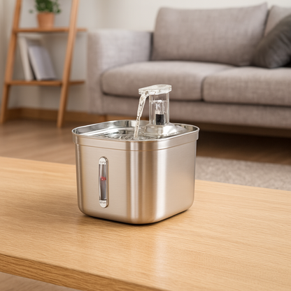 Stainless Steel Automatic Pet Water Dispenser with Intelligent Filtration for Cats and Dogs