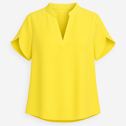 Sommer toppe til kvinder Bluse V-hals Kortærmet Løs Hvide Skjorter Mode