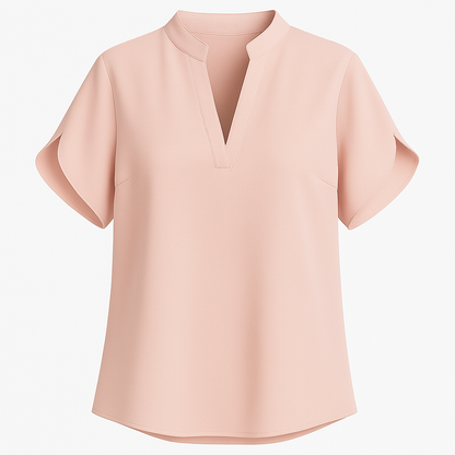Sommer toppe til kvinder Bluse V-hals Kortærmet Løs Hvide Skjorter Mode