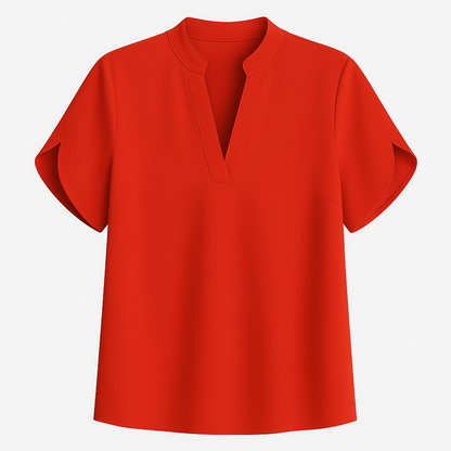 Sommer toppe til kvinder Bluse V-hals Kortærmet Løs Hvide Skjorter Mode