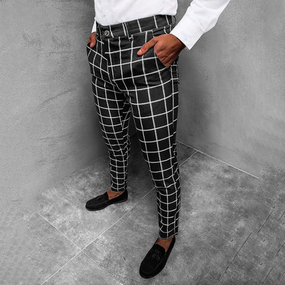 Classic men's checkered trousers – tailored fit, high-quality fabric, for versatile occasions 1