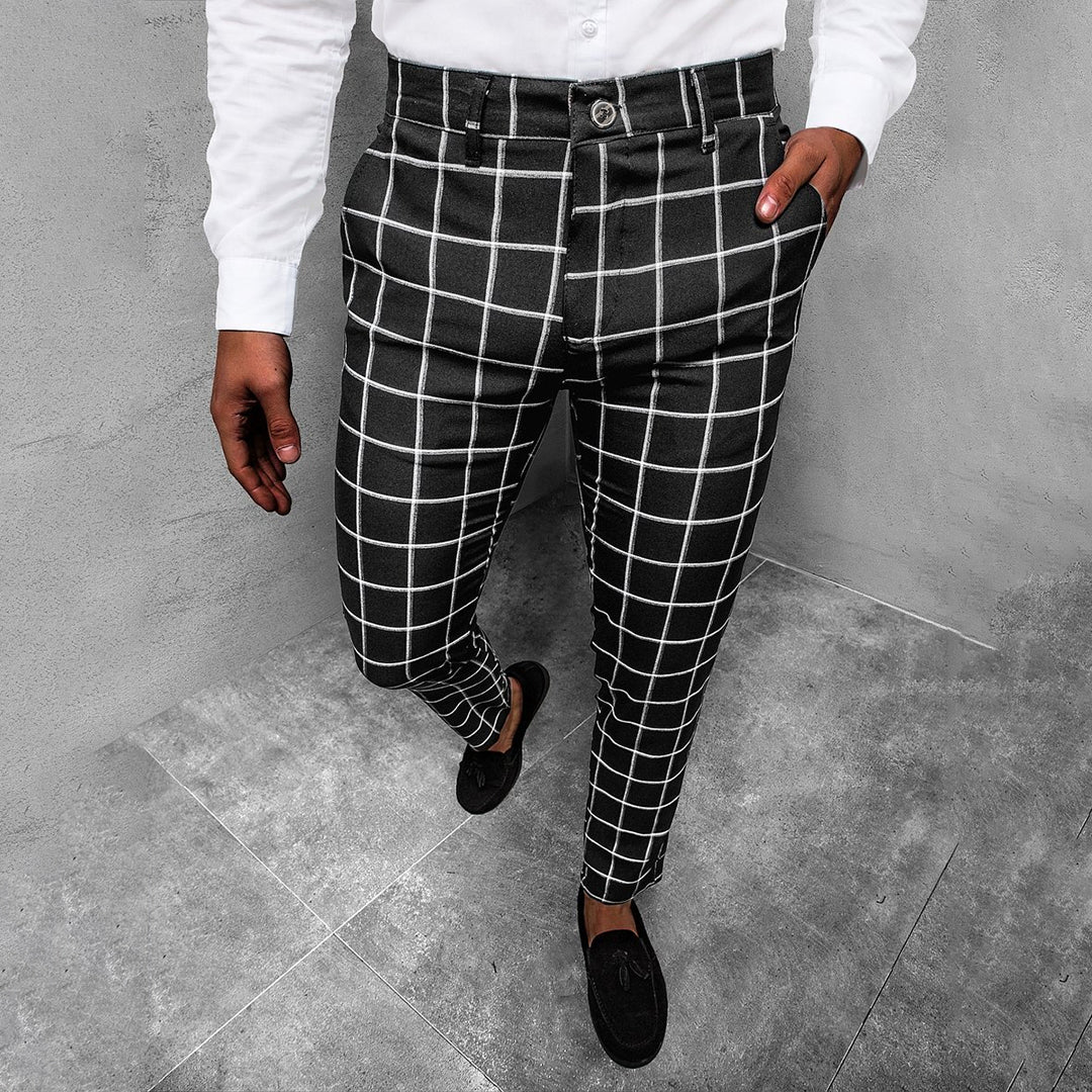 Classic men's checkered trousers – tailored fit, high-quality fabric, for versatile occasions 4