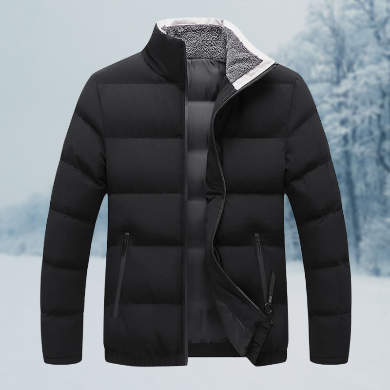 Warm Cozy Men's Jacket - Puffer, Sherpa Lined, Commuting