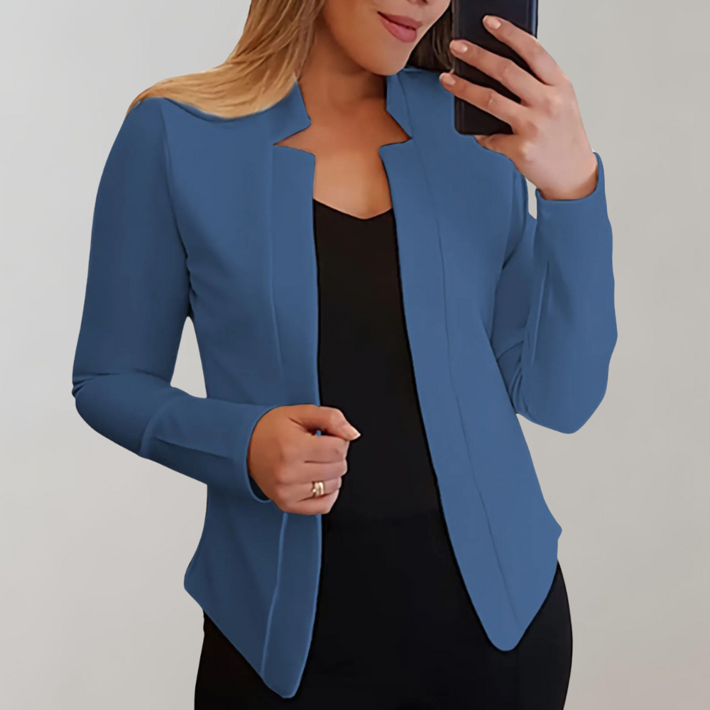 Comfortable women's oversized blazer – soft cotton blend, for casual outings 1