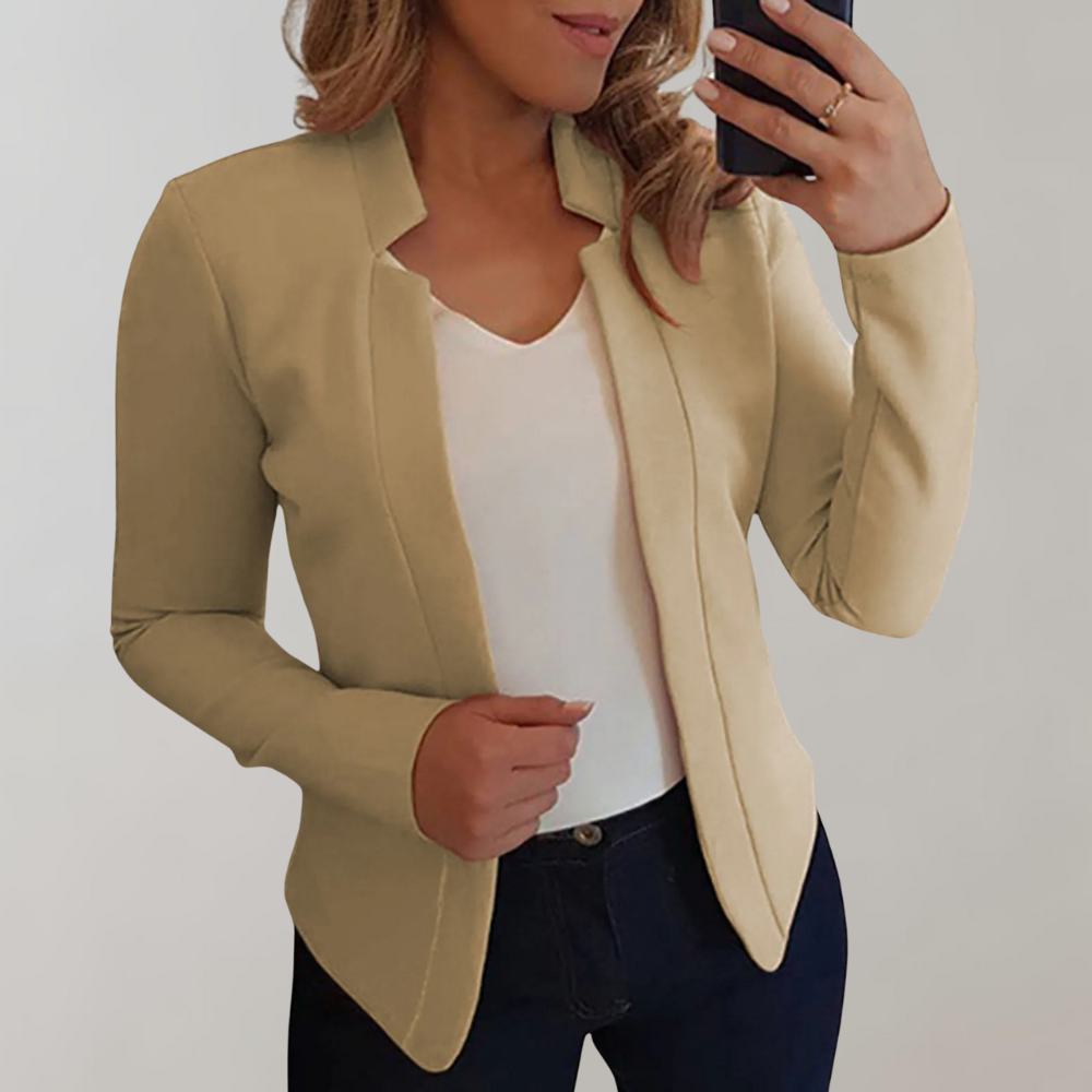 Comfortable women's oversized blazer – soft cotton blend, for casual outings 3